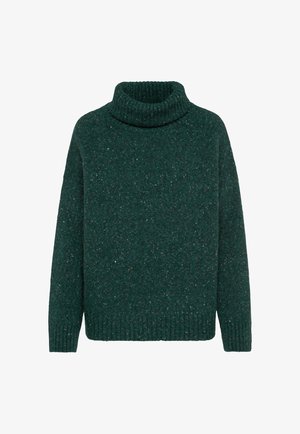 SENSES.THE LABEL, SENSES.THE LABEL PULLOVER MIT ROLLKRAGEN UND MELANGE-EFFEKTEN - Strickpullover - deep petrol