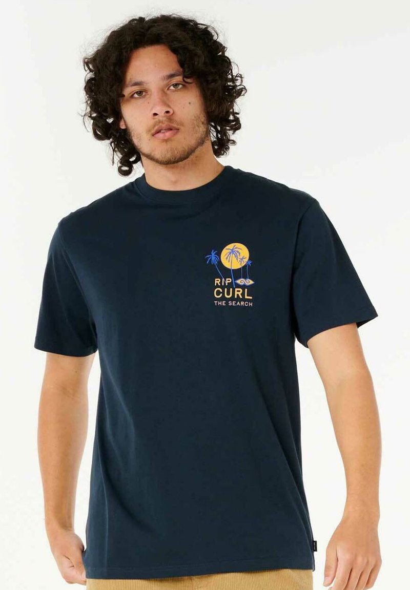 T-shirt Homme Rip Curl - Taille S, Gris Anthracite, Manches Courtes, Coton Mélangé
