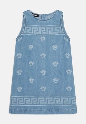 Versace DRESS MEDUSA BANDANA KIDS  - Denim dress - light blue