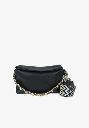 DrachenLeder Umhängetasche - schwarz