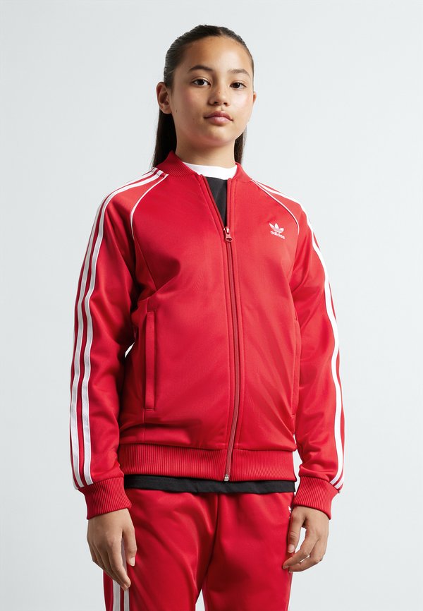 TRACK UNISEX - Zip-up sweatshirt - better scarlet