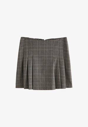 Next, CHECK PLEATED MINI SKIRT - A-snit nederdel - brown