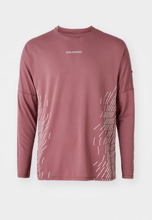 Salomon SENSE AERO TEE - Long sleeved top - nocturne/whisper white