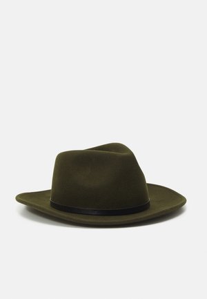 Geebuzz Fedora Classico Manhattan Unisex - Cappello In Feltro Con Piuma O Nastro - Taglia Regolabile 56-58 Cm