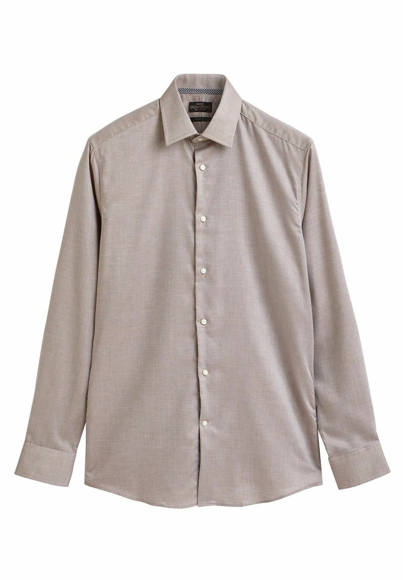 Next - SIGNATURE TEXTURED WITH DETAIL CUFF - Camisa - neutral brown, Ampliar