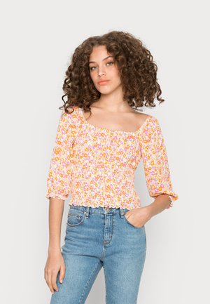ONLPELLA SMOCK - Triko s potiskem - tofu/funky