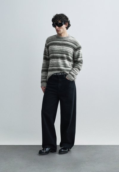 Holzweiler COHEN FLUFFY STRIPE CREW - Vesta - grey