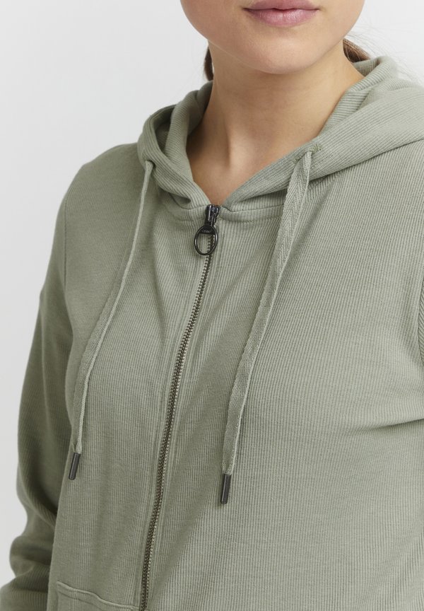 OXLOVA - Zip-up sweatshirt - seagrass melange3