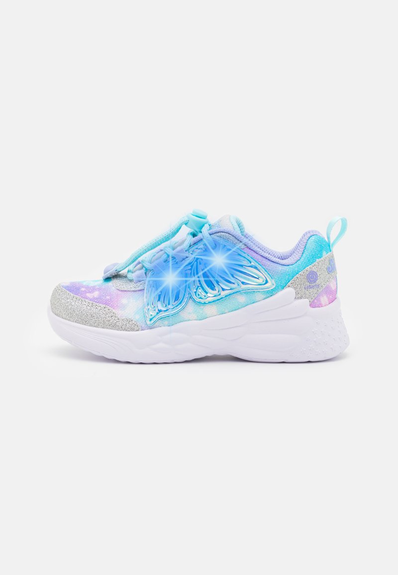 Skechers LIGHT UP DREAM RACER - Treniņu apavi - silver/lavender