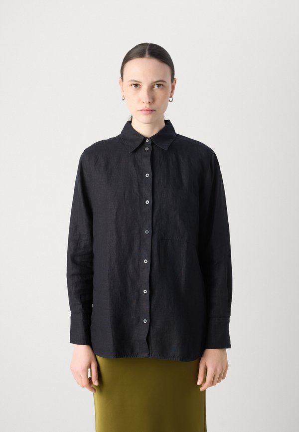 BLOUSE EASY SHAPED LONG SLEEVE COLLAR CHEST POCKET SOLID - Button-down blouse3