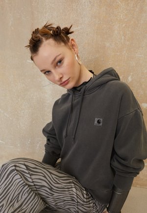 HOODED NELSON - Collegepaita - black