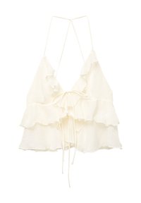 RUFFLED STRAPPY - Top - white