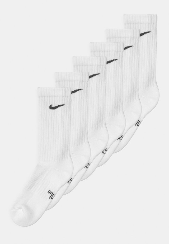 PERFORMANCE CUSHIONED CREW TRAINING 6 PACK UNISEX - Sukat - white/black
