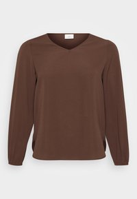 CARVICA LIFE V NECK  - T-shirt à manches longues - chocolate martini