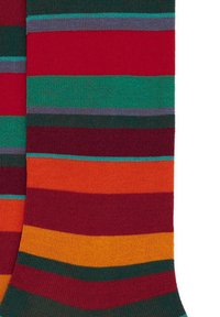 Gallo LONG WITH STRIPES - Calzettoni - carminio eucalipto