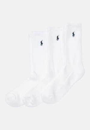 Polo Ralph Lauren ATHLETIC CREW SOCK THREE PACK - Sokid - white
