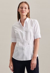 Seidensticker - BUSINESS SLIM FIT - Overhemdblouse - weiss Miniatuurafbeelding 1