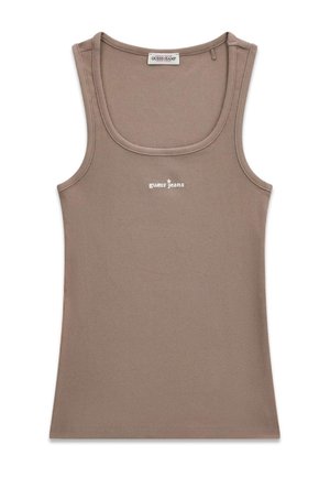 Guess Jeans, TANKTOP MIT GESTICKTEM LOGO - Top - beige