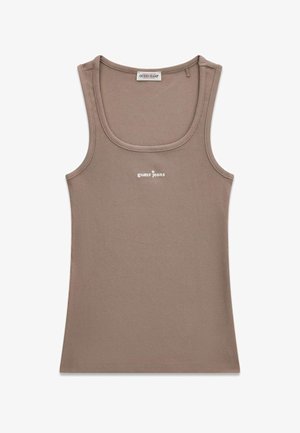 Guess Jeans, TANKTOP MIT GESTICKTEM LOGO - Top - beige