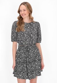myMo Bluse - black white