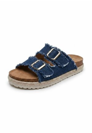 South Beach, DOUBLE BUCKLE - Sandalias planas - dark blue