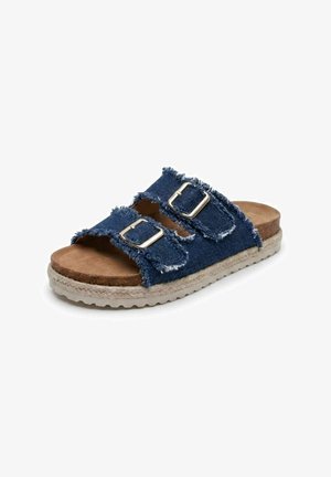 South Beach, DOUBLE BUCKLE - Sandalias planas - dark blue