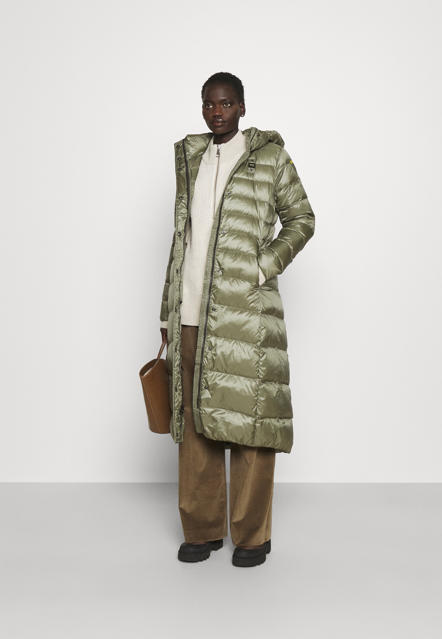 long olive coat