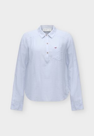 Hollister Co., APAC POPOVER - Риза с копчета - dark blue/white