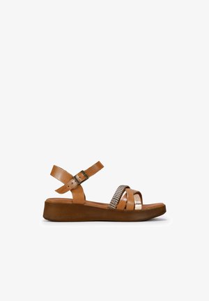 Sandalias de cuña - cuero