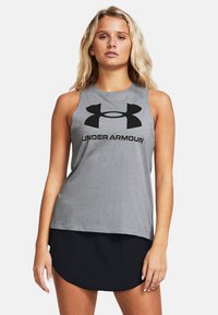 Under Armour RIVAL - Top - steel medium heather  black black