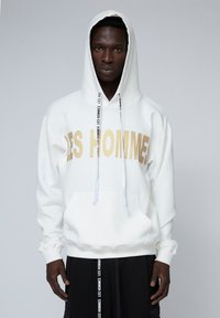 LES HOMMES Felpa con cappuccio - white