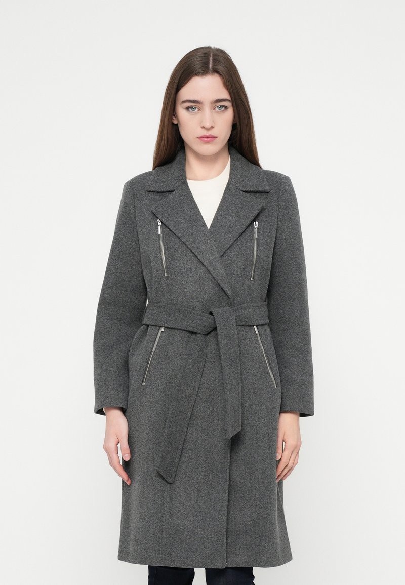 Vero Moda Petite Mantel donkergrijs