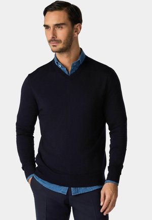 V-NECK - Trui - navy