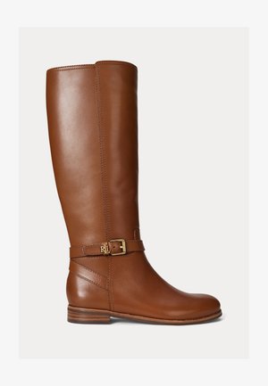 Lauren Ralph Lauren BROOKE II CALFSKIN TALL BOOT - Boots - tan