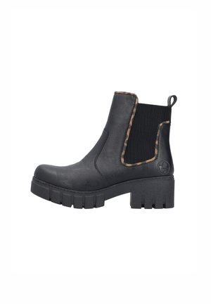 Rieker Bottines à plateau - schwarz