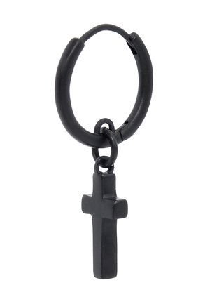 AllSaints CROSS CHARM HUGGIE  - Charms - black