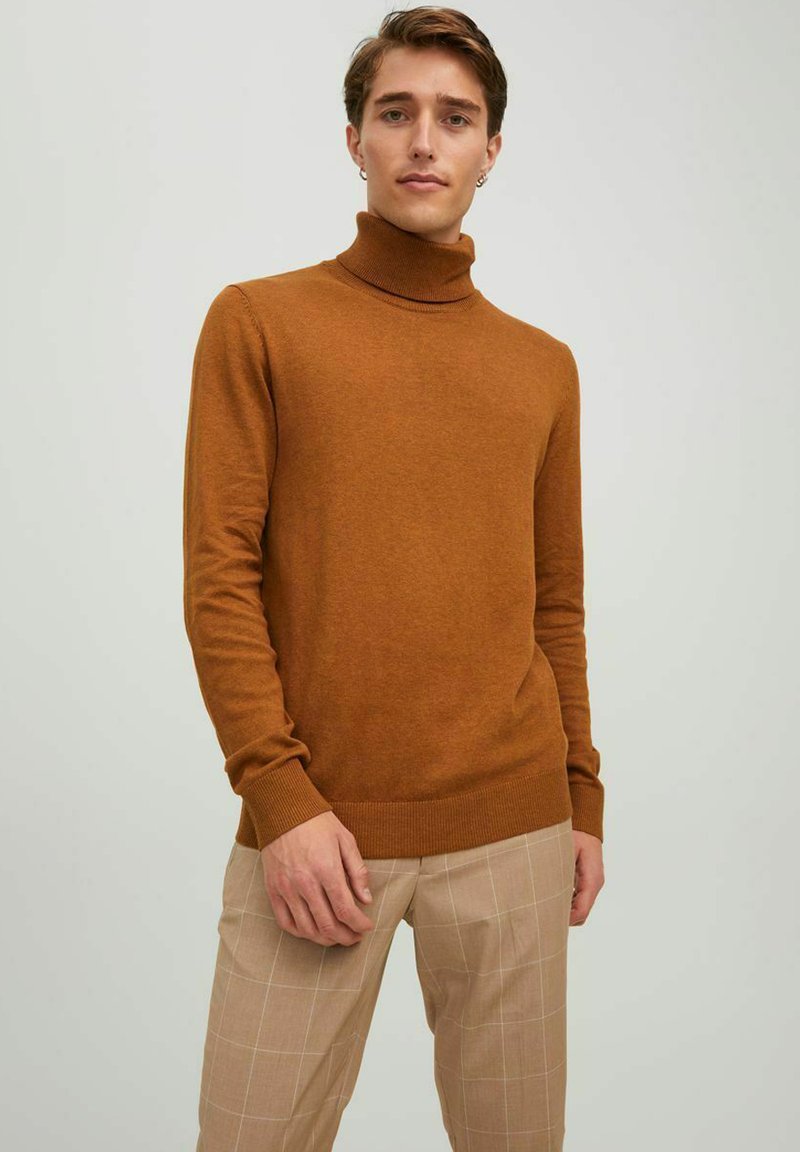 Jack & Jones - JJEEMIL ROLL NECK - Strickpullover - rubber, Vergrößern