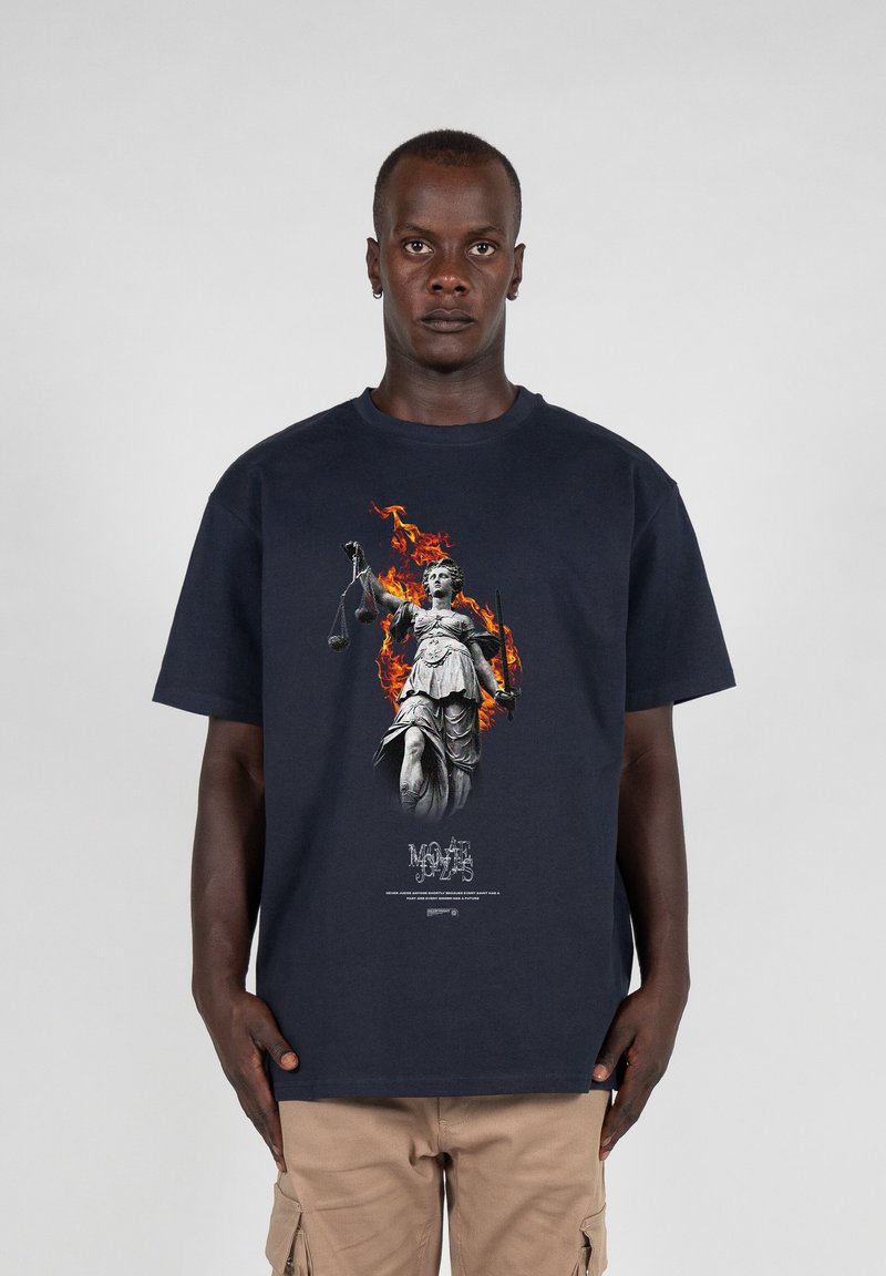 MJ Gonzales JUSTITIA  HEAVY  - Printtipaita - navy