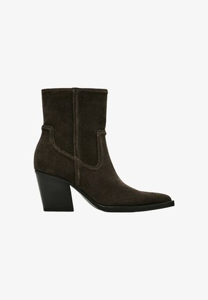 Bershka, Bottines de cowboy / motard - brown