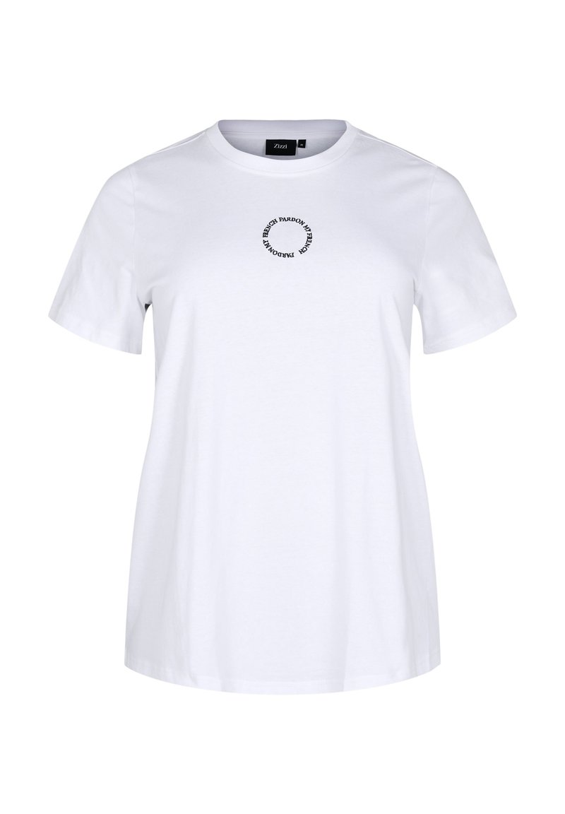 Zizzi T-shirt print wit