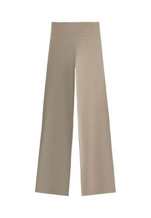 OYSHO, HIGH-RISE COMFORTLUX STRAIGHT-LEG TROUSERS - Pantalon de survêtement - dark brown