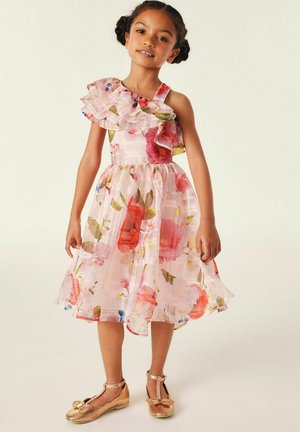 Baker by Ted Baker FLORAL ONE SHOULDER BURNOUT-REGULAR FIT - Koktélruha / Partiruha - pink