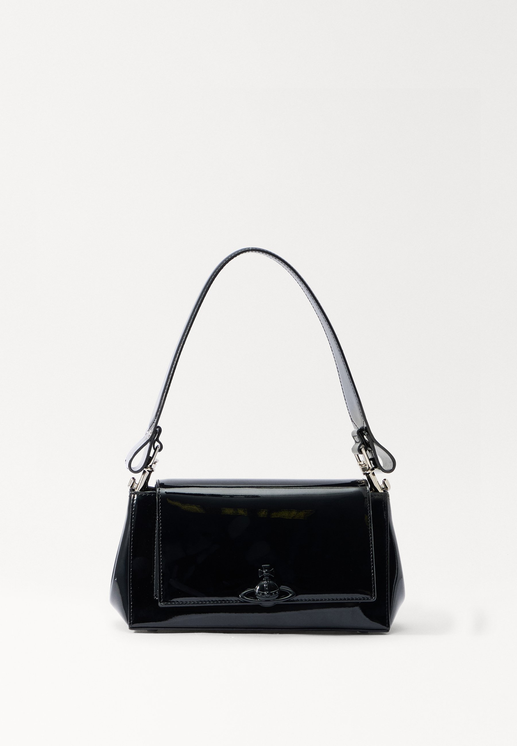 Vivienne Westwood HAZEL MEDIUM - Handbag - black enamel orb/black 