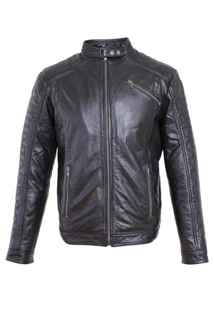 ERIK - Leather jacket - schwarz