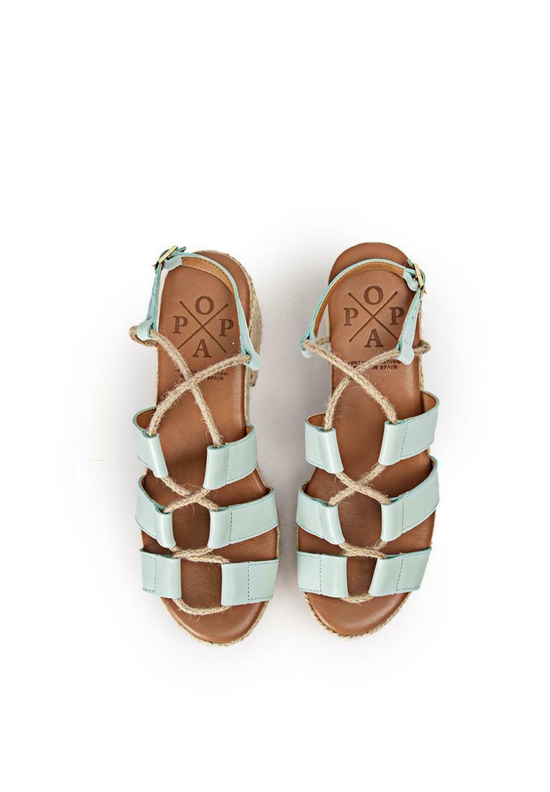 Damen Halbschuhe | POPA Plateausandalette green/grün - VR93507 Damen Halbschuhe | POPA Plateausandalette green/grün - VR93507