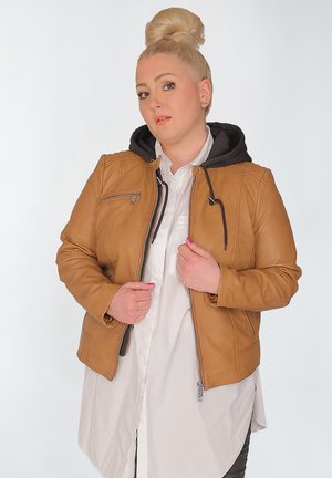 Lederjacke - cognac