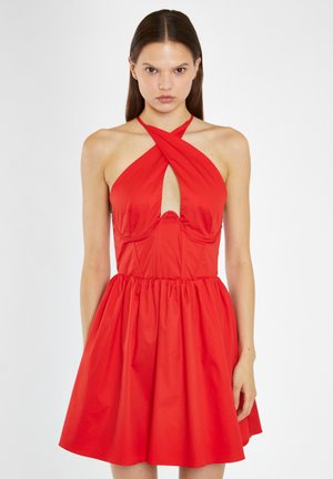 CROSS-OVER HALTERNECK - Vestito elegante - poppy red