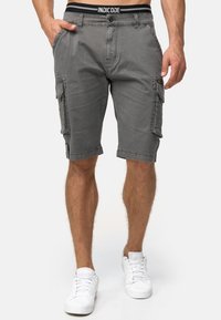 INDICODE JEANS - CARGO COEUR - Shorts - pewter Miniatuurafbeelding 1