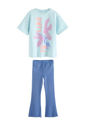 Next REGULAR FIT - T-SHIRT AND KICK FLARE SET  . - Leggings - Hosen - blue graphic
