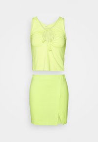 LSCN BY LASCANA BEACH TOP MINISKIRT SET - Acessório de praia - limette
